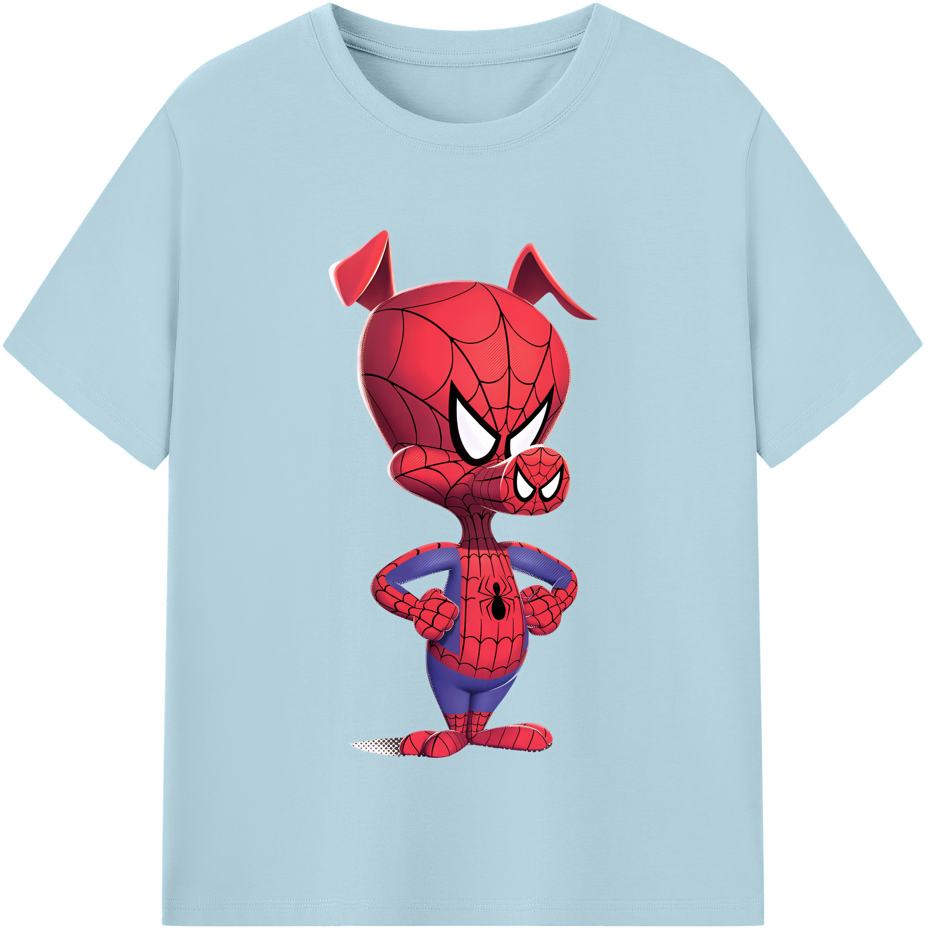 （画像用） Spider Man スパイダーマン 綿100％半袖Tシャツ（フロントプリント）